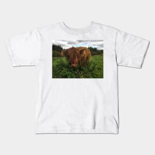 Scottish Highland Cattle Calf 2109 Kids T-Shirt